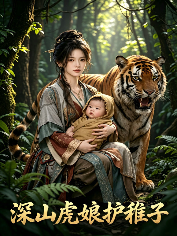 深山虎娘护稚子