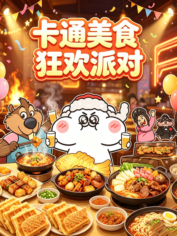 卡通美食狂欢派对