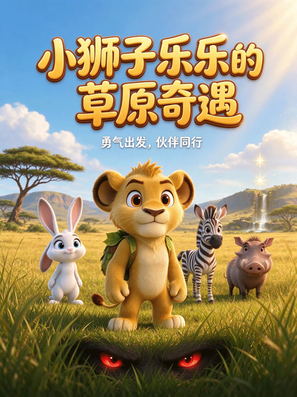 小狮子乐乐的草原奇遇