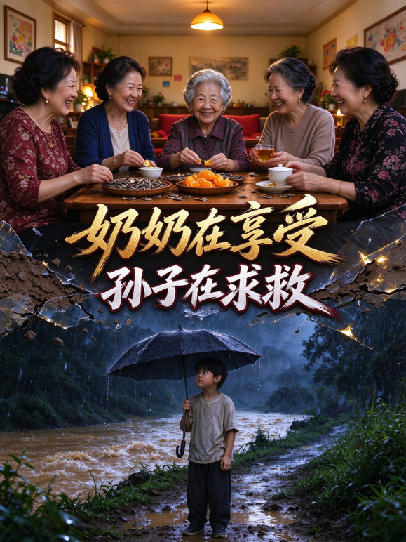 奶奶在享受，孙子在求救