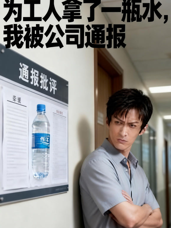 为工人拿了一瓶水，我被公司通报